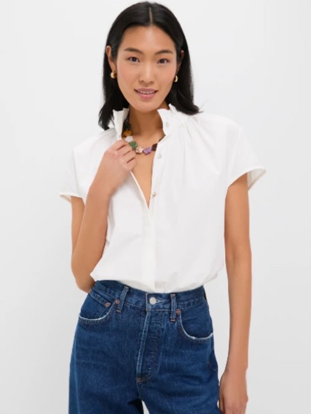 Pomander Place White Rae Blouse, XS